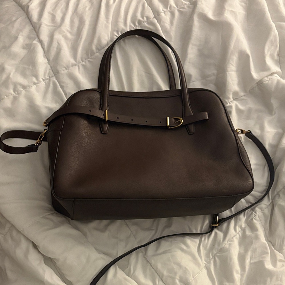 Madewell Brown Leather Satchel Bag